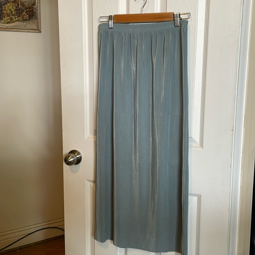 Beautiful celadon green pleated skirt